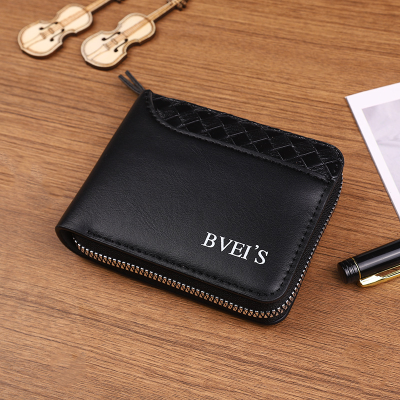 2024 billetera transfronteriza para hombres corta juventud nueva cremallera alta sensación de bolsos de venta rápida explosión fábrica de productos spot