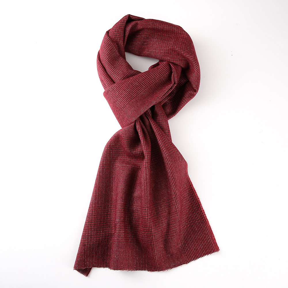 Versatile Winter Scarf For Men Stylish Plaid Tassel Design_voghion.com