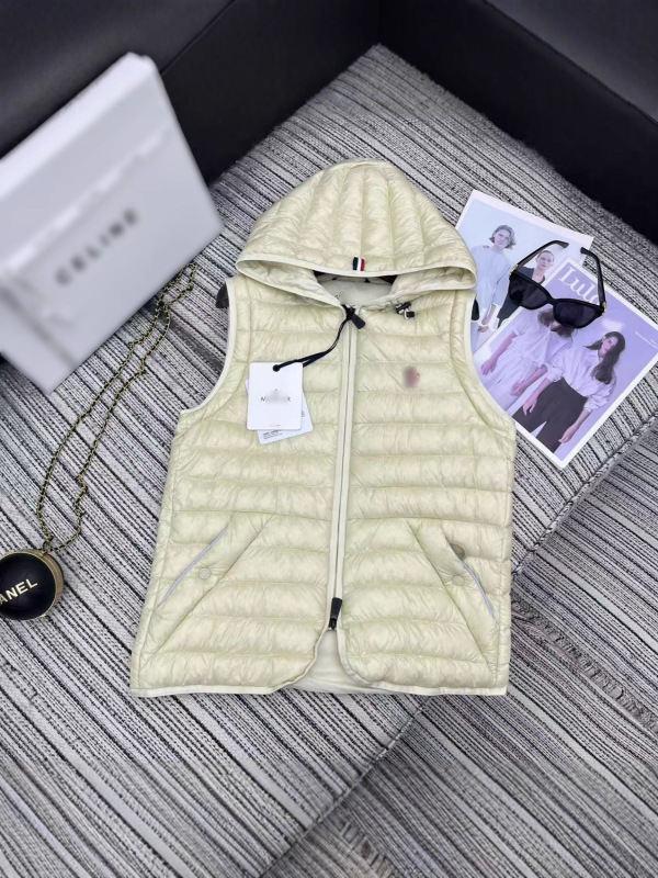 南油女装蒙口2025秋冬连帽轻薄羽绒服女两穿袖子可拆马甲白鹅绒服|undefined