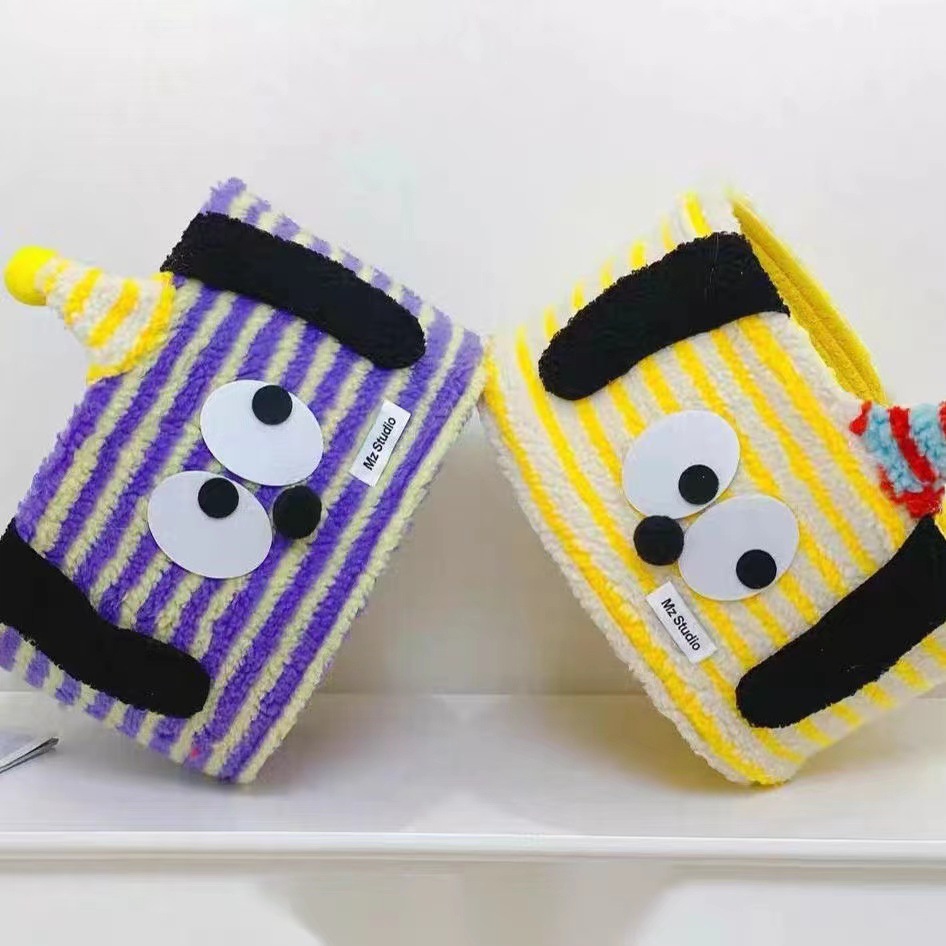 Monstruo de almacenamiento de cordero de algodón de cachemira Cesta de almacenamiento de dibujos animados adorable caja de regalo de decoración de escritorio de la sala de estar