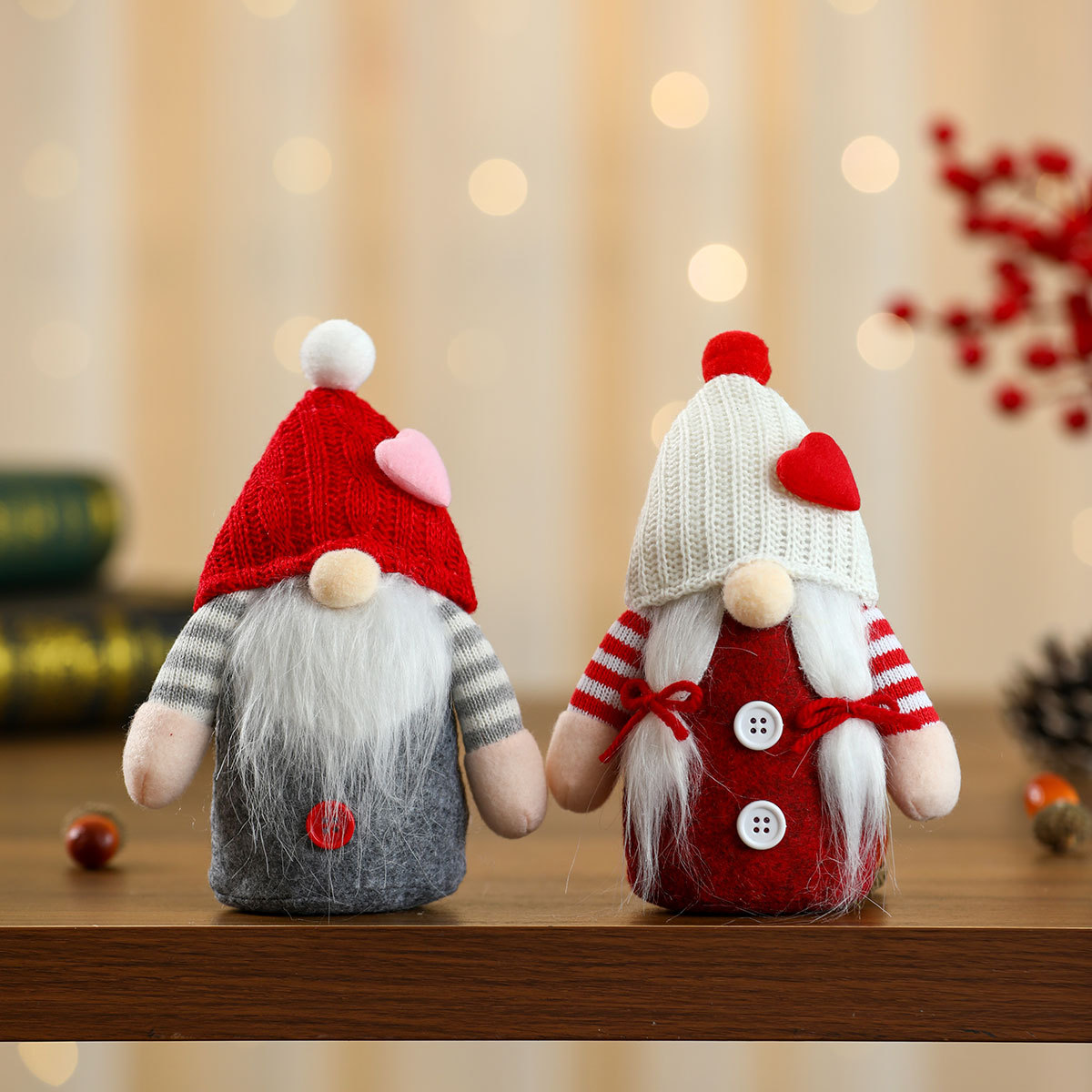 Nuevo día de San Valentín muñecas de amor muñecas sombreros de punto decoraciones de Navidad pequeños regalos pequeños adornos