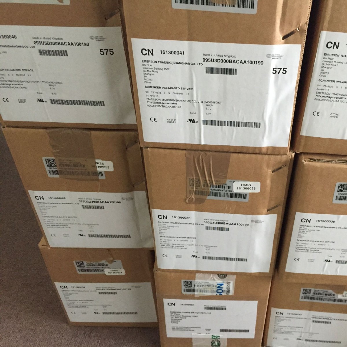 艾默生CT无刷交流伺服电机142U2C301VACAA165240