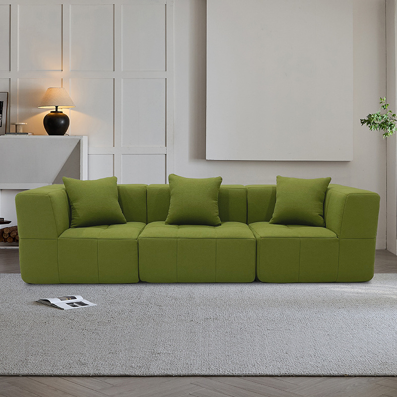 Sofá de algodón de azúcar estilo crema combinación libre apartamento pequeño red red compresión tela de vacío sofá de sala de estar transfronterizo