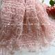 Mesh fabric post-processing love flocking mesh yarn pleated crochet stretch pleated cloth wedding dress tablecloth fabric skirt