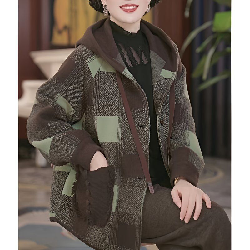 服连帽中老年女装开衫上衣洋气夹克中年新款针织外套妈妈秋装欧美