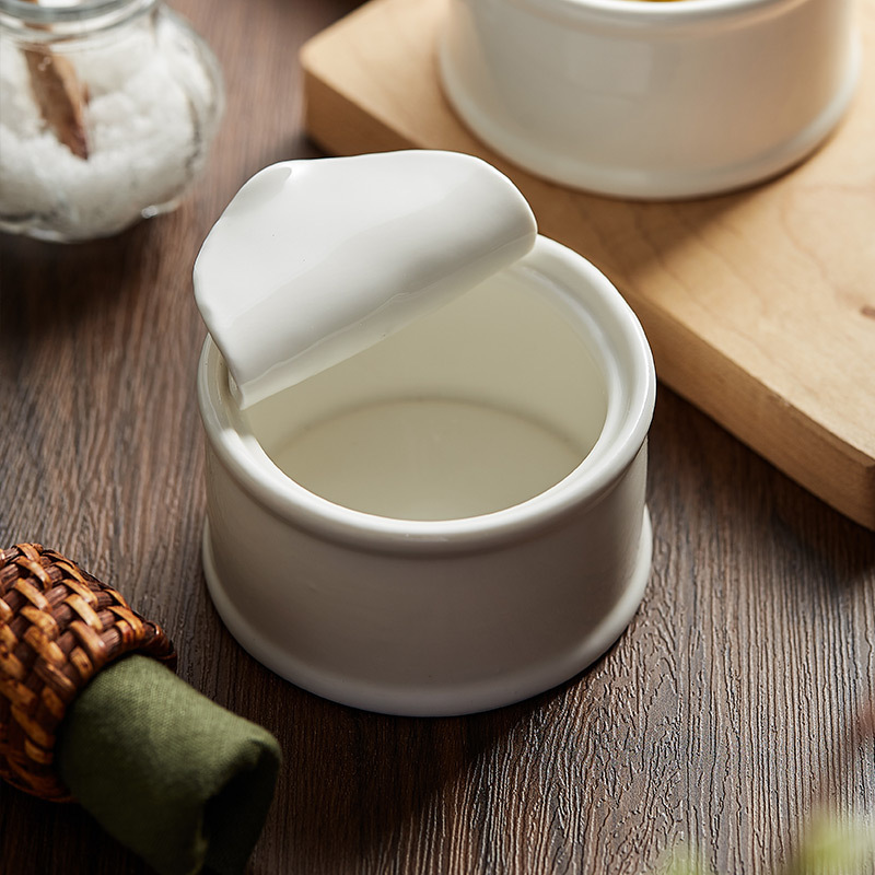 Creative Can-Shaped Ceramic Tableware, Dessert Bowls, Hotel Restaurant Specialty Small Stew Pots, Sauce Dishes, Pudding Baking Bowls
