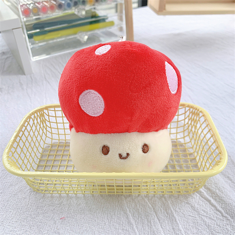 Cute Mushroom Pp Cotton Unisex Bag Pendant Keychain display picture 5