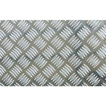 1060 placa de aluminio antideslizante de cinco barras para ascensor de almacenamiento en frío placa de aluminio de patrón