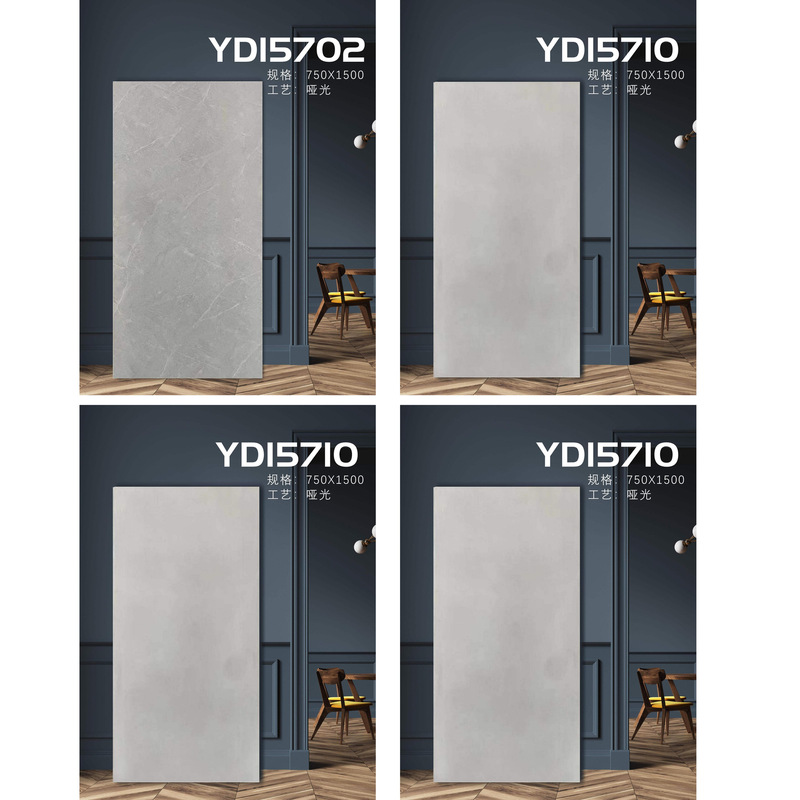 Matte Marble Tiles 750X1500 Living Room Non-Slip Floor Tiles Gray Antique Tiles Bathroom Continuous Pattern Wall Tiles Wholesale