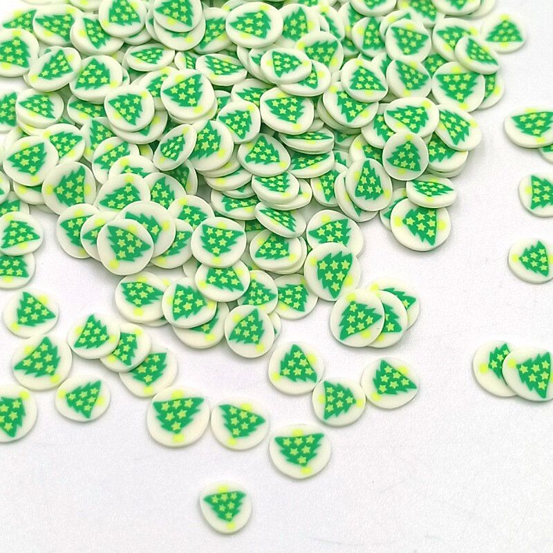 Christmas soft pottery Christmas tree nail art cream glue mobile phone shell patch DIY slim material accessories jewelry