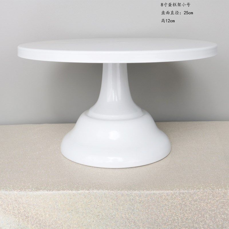 Tabla de postre de hierro forjado blanco pastel decoración estante de exhibición bandeja de boda estante de té de la tarde refrigerio estante comida fría pausa de té image 10