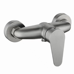Shower Jishiduo 304 Stainless Steel Simple Shower Head Set Hot and Cold Brushed Water Mixing Valve Shower Faucet