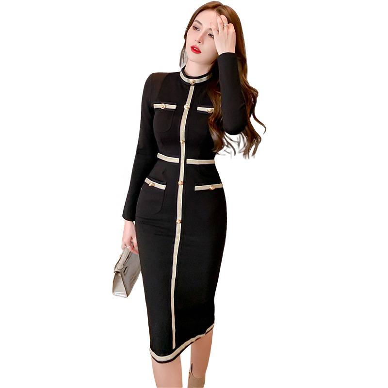 B8263 1120K VÁY ĐẦM LIỀN THÂN NỮ CHOTDNG DÁNG ÔM BODY GỢI CẢM SEXY MÙA XUÂN THU ĐÔNG PHỤC CỔ CỔ ĐIỂN THỜI TRANG NỮ G04 SẢN PHẨM MỚI