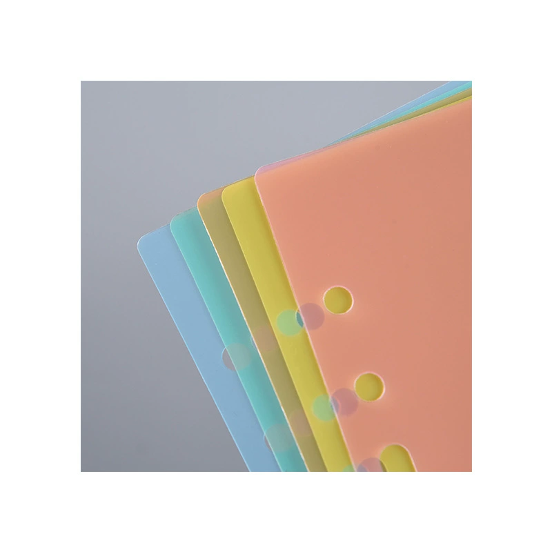 Factory wholesale creativity, simple color handbook separate page live page partitions A4A5 quotation board matte plastic sheet