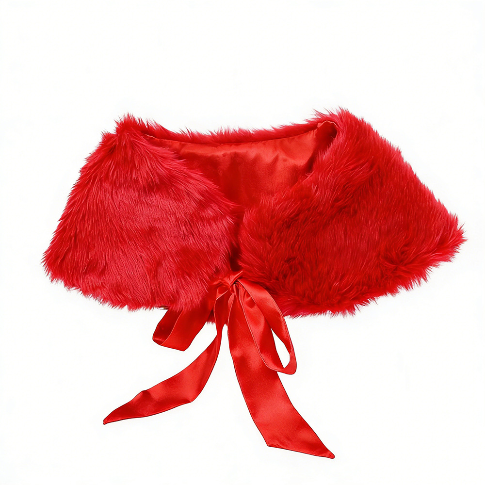 Una pieza de entrega de la niña chal 2024 nueva ropa para niños moda estilo coreano chal peludo accesorios para niños