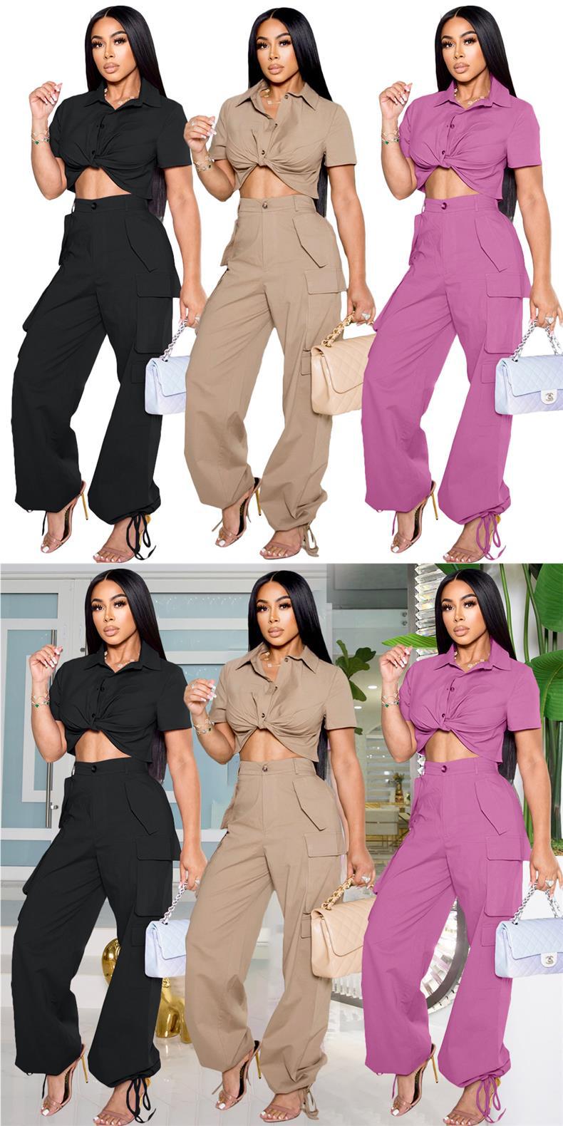 Daily Street Women's Casual Classic Style Solid Color Polyester Pants Sets Pants Sets display picture 3