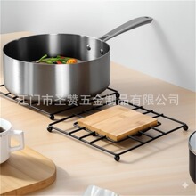 定制方形竹木鐵藝創意隔熱桌墊廚房餐廳餐具煲鍋餐墊茶杯墊