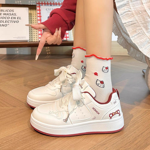 Women's white shoes, new autumn style, children's shoes, versatile student sports casual shoes, thick sole women's shoes