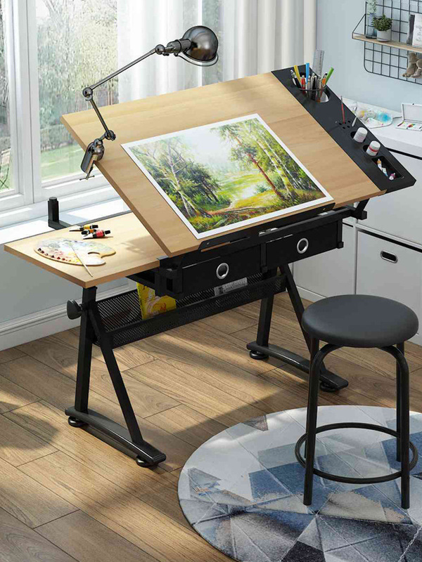 Inclined Lift Painting Drawing Calligraphy Calligraphy Easel Drawing Board Painting Desk Learning Writing Computer Desk Workbench
