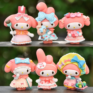 New ancestor version Tea Party melody series Girl hand-made doll cake car desktop decoration ornaments