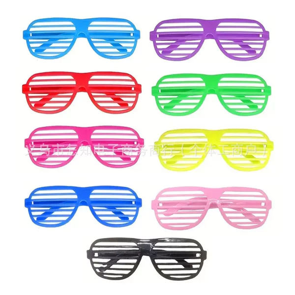 1980S Neon Party Shutter Glasses 9/12/24Pcs Set