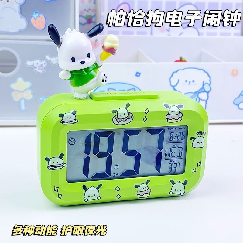 木の魚カピバラカ通DIY創意目覚まし時計学習専用高颜値デジタル時計ミニ電子時計|undefined