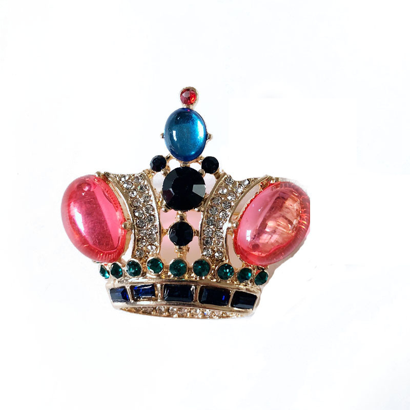 Exquisite Vintage Kronenbrosche Mit Bunten Edelsteinen Für Damen_voghion.com