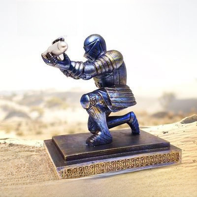 Executive Knight Seat Armor Hero Pen Rack Stationery Pen Holder Knight Iron Silver Bronze Blue Series
