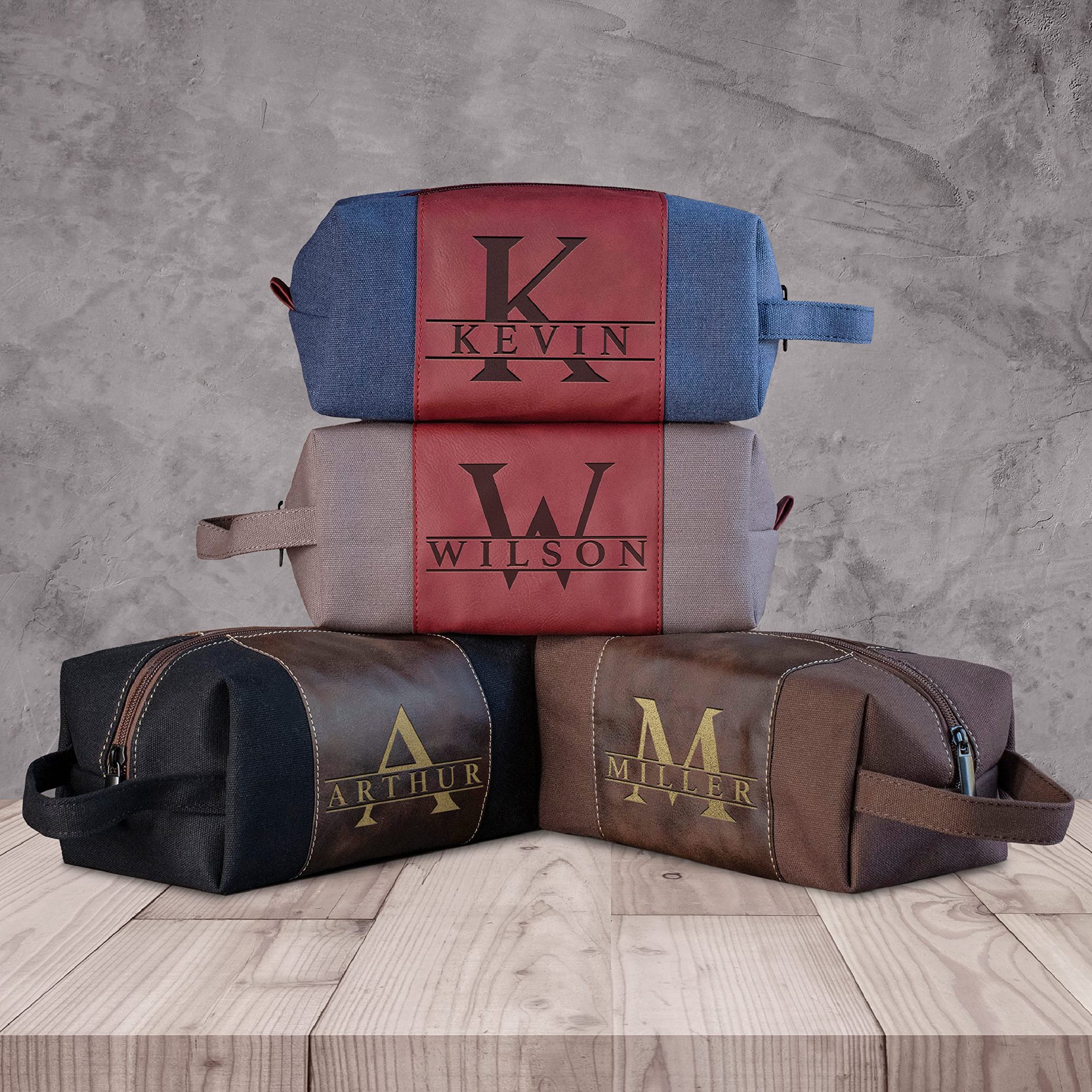 Vintage Style Classic Style Solid Color Pu Leather Canvas Square Makeup Bags display picture 4