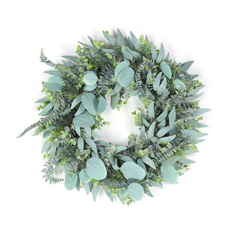 Amazon Spring New Day Simulation Eugar Eucalyptus Leaf Flower Ring Amazon Spring Day Christmas Room Home Decoration