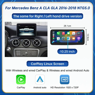 Suitable for Mercedes-Benz a Car display - 1025inch-screens-suitable-for-aclagla-2013-2015-ntg-50-system-right-hand-drive-cars