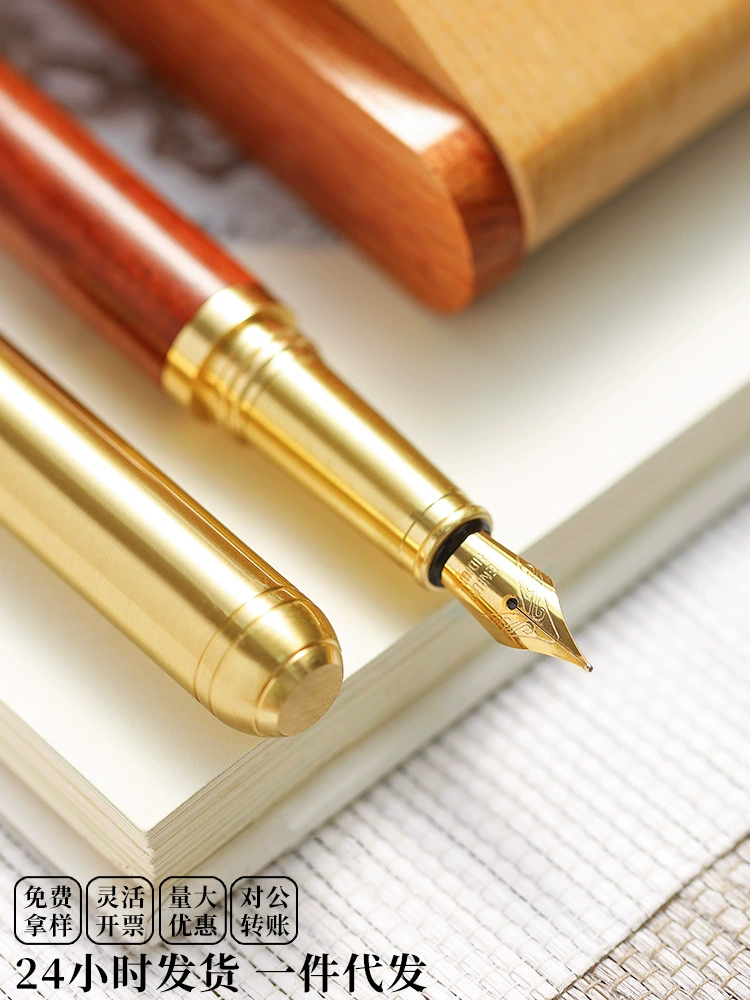 Wooden black rollerball pen, commemorative wooden box