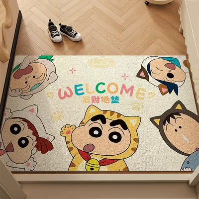 Anti-Slip Silk Loop Mat for: Avtomobil döşəmə paspasları - meow-nekkoba-silk-circle-floor-mat-6090cm-70-customer-choice