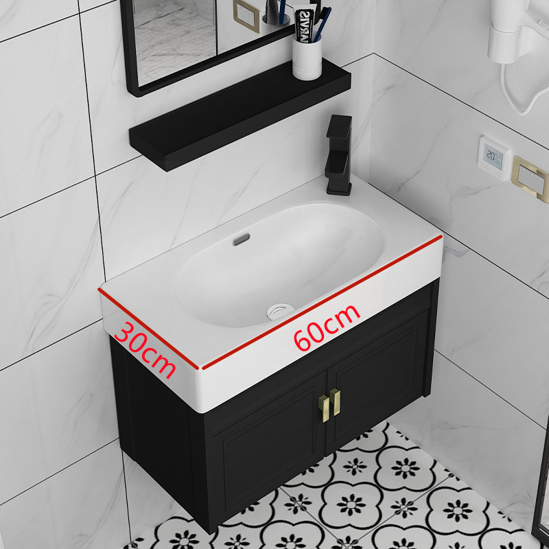 Pequeño apartamento baño gabinete esquina mini lavabo más estrecho lavabo combinación ancho 30cm