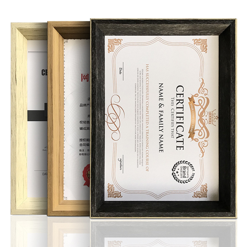 Simple Honor Certificate Frame Hanging Wall B4B5A3A4A5 Business License Frame Photo Frame Set Platform Award Frame 8 Open Frame