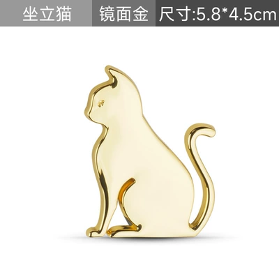 Body sticker Logo Metal Car Sticker Tail - kitten-sticker-gold