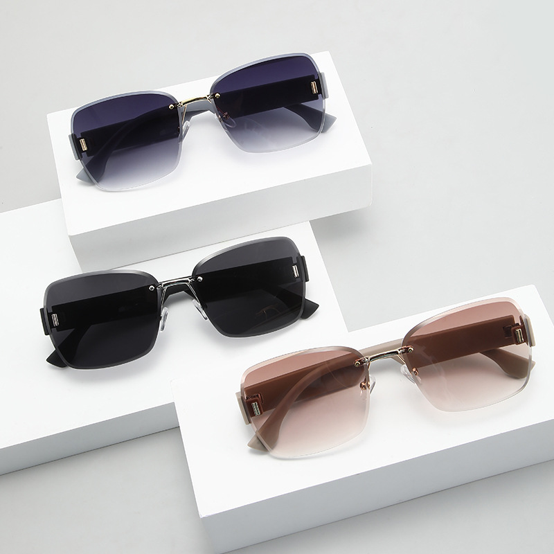 Nuevas gafas de sol de montura grande de moda, letras D, gafas de sombra para exteriores, celebridades de Internet personalizadas, gafas de sol de tiro callejero, transmisión en vivo