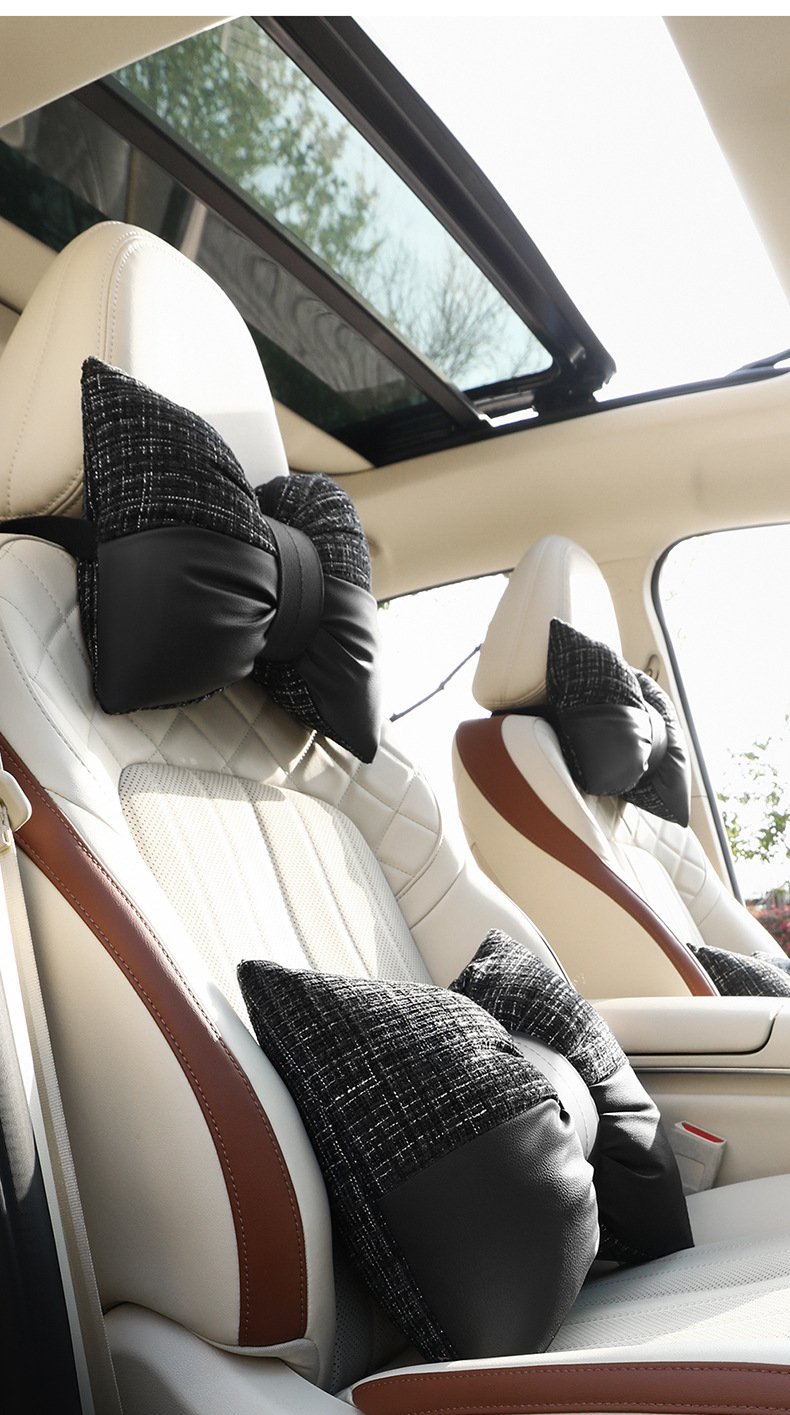 New Bow-Knot Sofa Pillow, Office Seat Lumbar Support, Universal for All Seasons, Good Waist Support for Long Periods of Sitting, Car Headrest