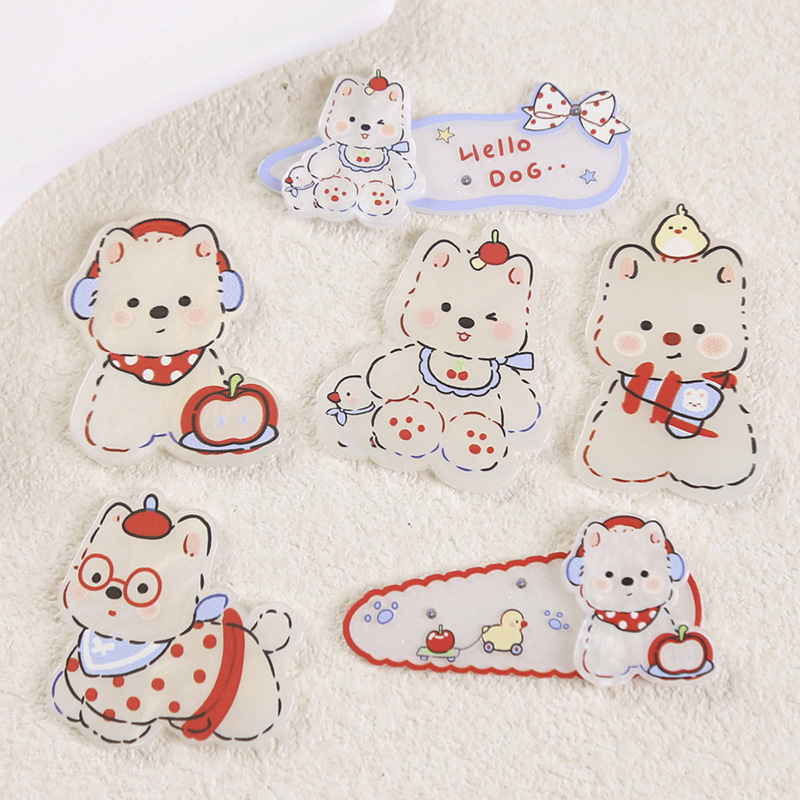 (Wholesale), cream red cartoon acrylic hair accessory handmade, DIY