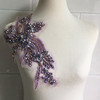 Purple glossy crystal, sweater, dress, clothing, decorations