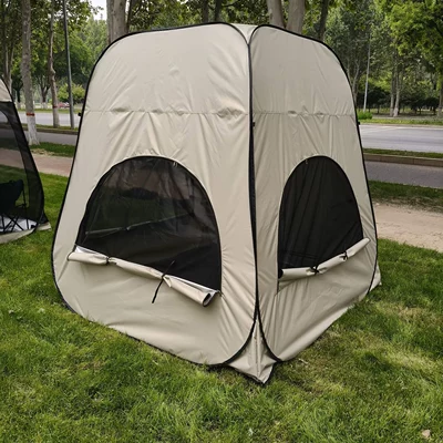 Avtomobil dam çadırları Helper for Camping, Quick-Open Tent - camping-tent-black-vinyl-ground-pegs-guy-ropes-storage-bag-4-6-people