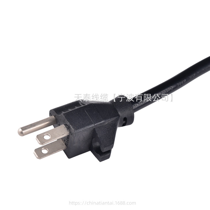 厂家生产批发 三芯美规插头延长线 加拿大美式美标16AWG电源线