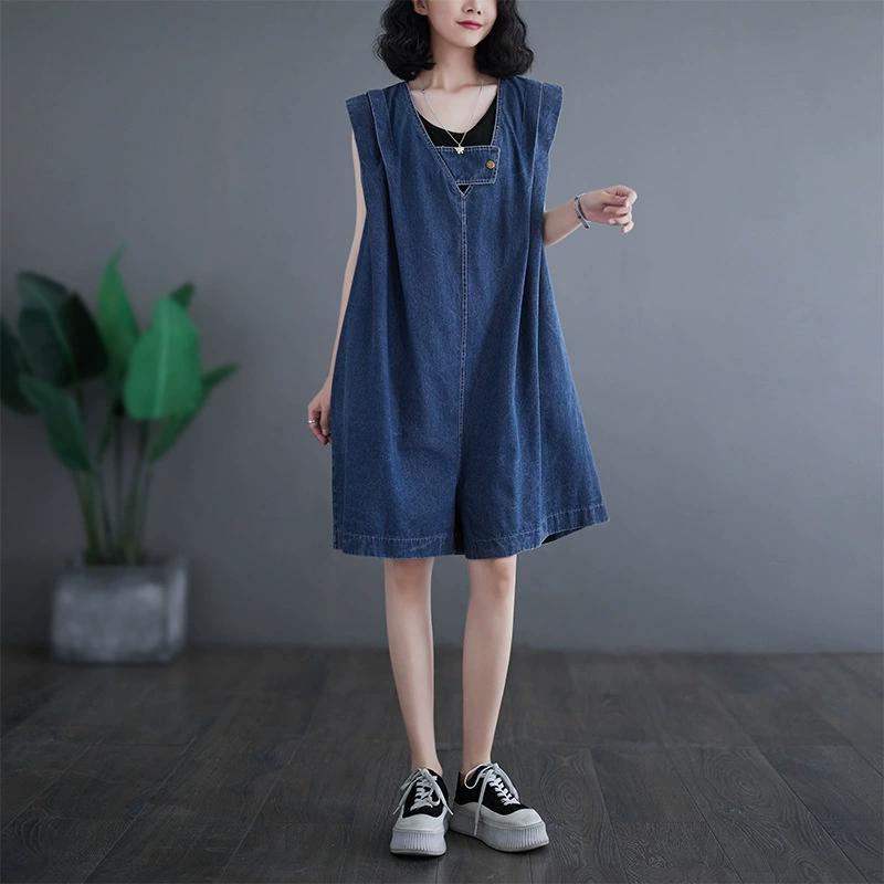 Suspenders, overall, shorts, summer trousers, loose fit, fitted, high-quality style, for teenagers