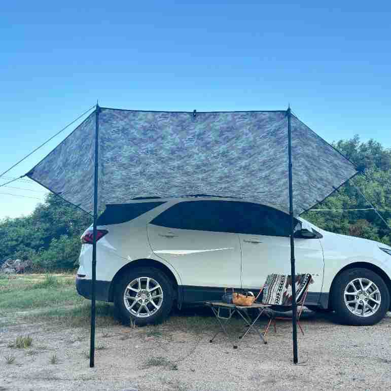 Car awning account portable camping SUV side account self-driving rainproof sunscreen outdoor suction cup car side account