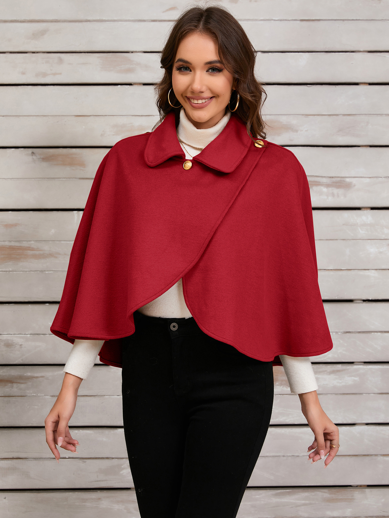 demi-season woolen short woolen coat
