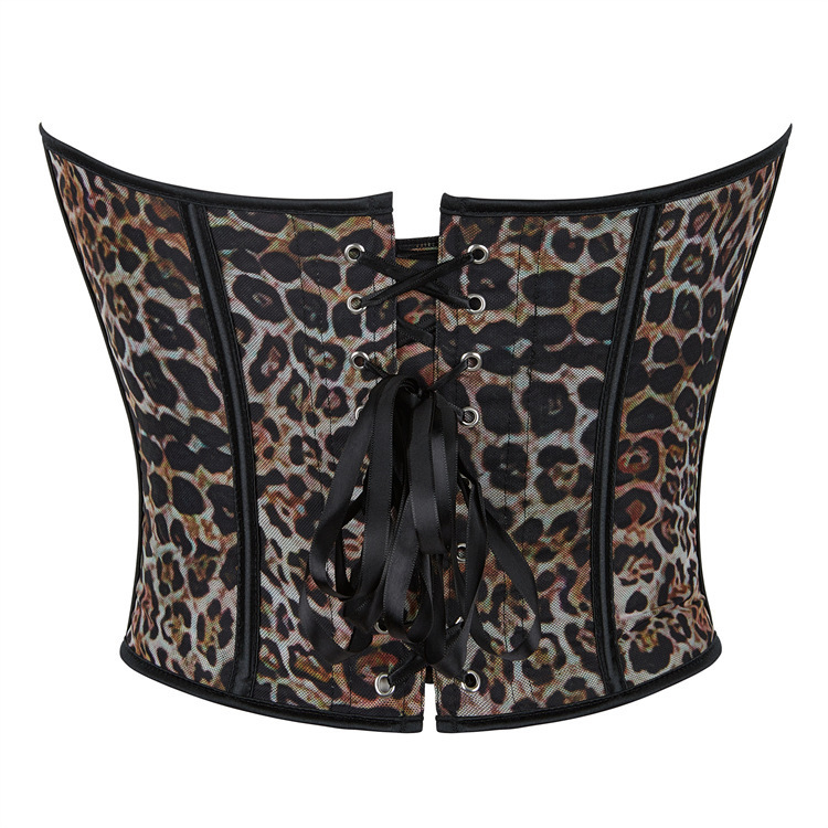 Nuevo patrón de leopardo de botón de fila única para mujeres para limpiar el pecho de soporte de pecho para reunir la corte en forma de chaqueta Aliexpress suministro transfronterizo