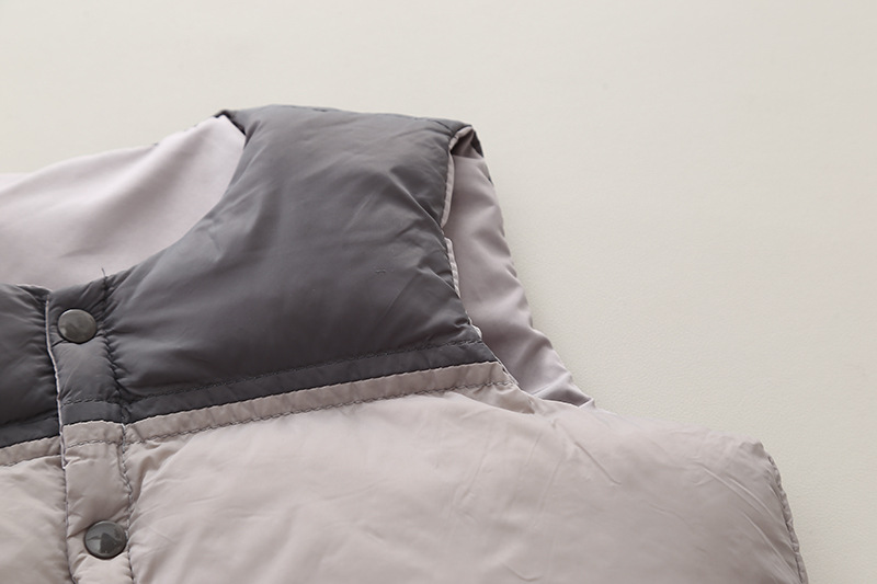 Vêtements pour garçons, style hiver avec manteau en coton épais en peluche, nouvel article 2024, gilet à capuche à blocs de couleurs pour bébé et enfant_voghion.com