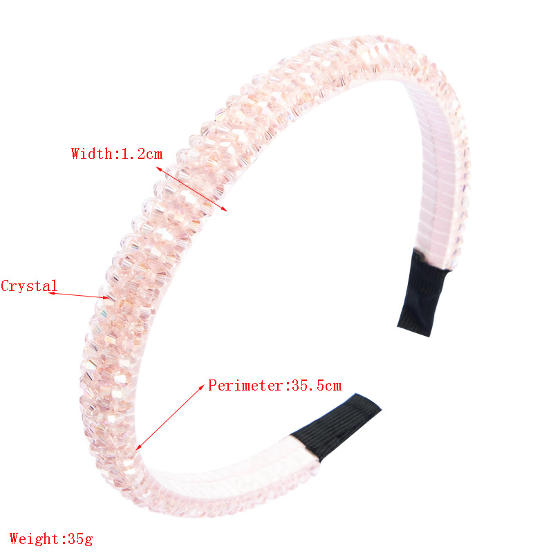 Simple Fish Line Braided String Crystal Headband display picture 1