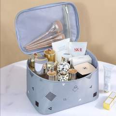 Large Capacity Print Square Women's Portable Transparent High-Appearance Waterproof Travel Toiletry Storage Bag