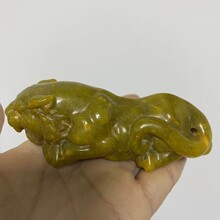 直播供货老虎手把件岫玉古玩杂项带皮貔貅厂家批发